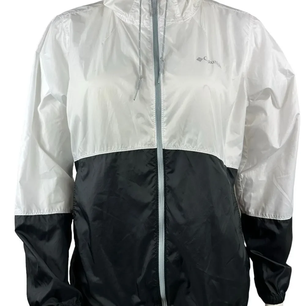 Columbia black and white zip front wind breaker jacket size XL - Picture 8 of 9
